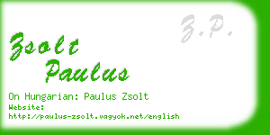 zsolt paulus business card